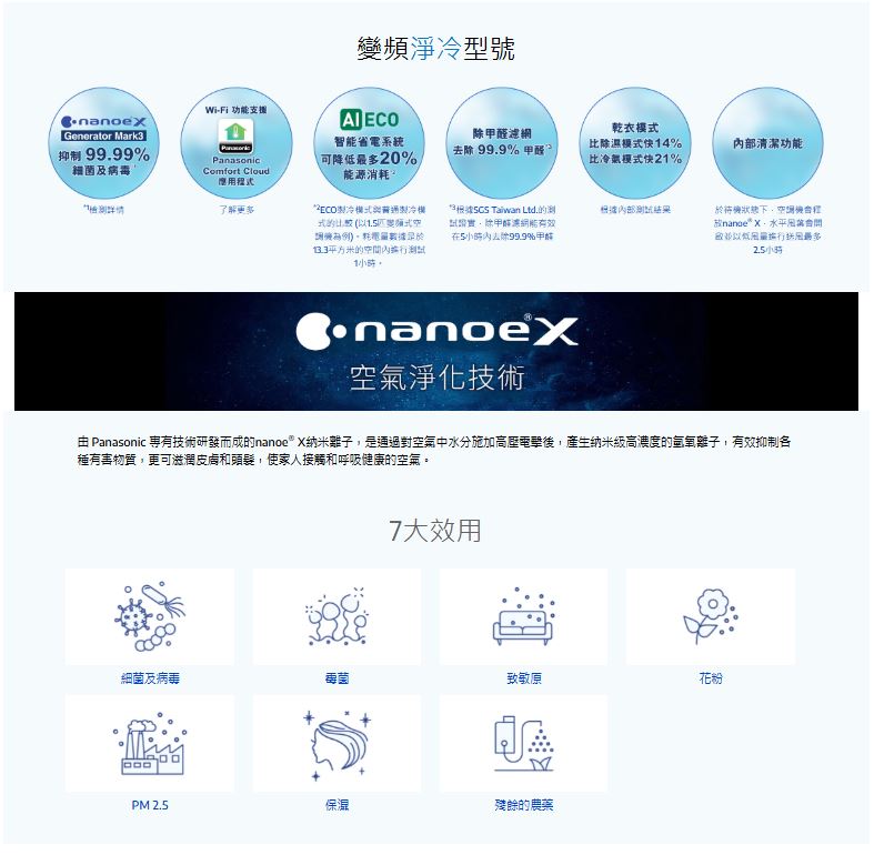 PANASONIC 樂聲 CS-RU24BKA Wi-Fi 智能變頻淨冷空調機 (2 1/2 匹)