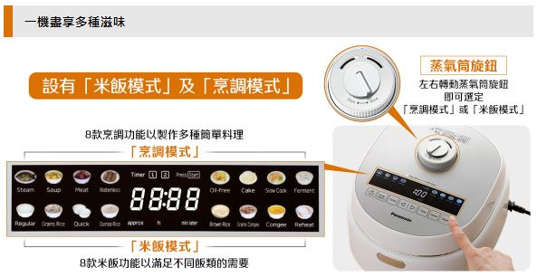 PANASONIC 樂聲 SR-DM101 快思邏輯西施電飯煲（1.0公升）